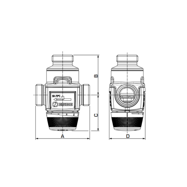 ESBE VTC422 Load Valve DN25 4.5 Kvs 50-70°C (51060600) - Image 2