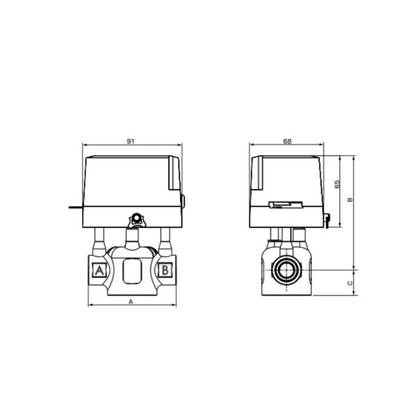 ESBE ZRS224 Motorized Zone Valve 3/4″ BSP Female 4.6 Kvs (43122200) - Image 2