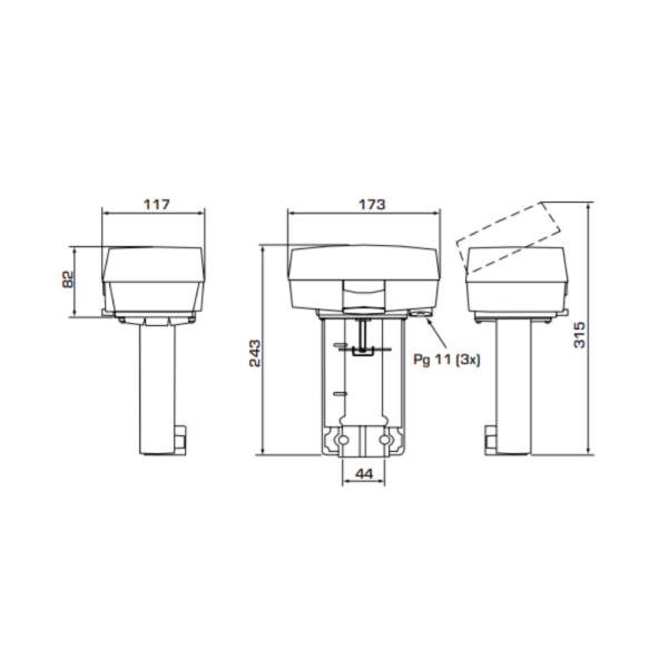 ESBE ALB144 Proportional/3-Point 24V 800N (22050100) - Image 2