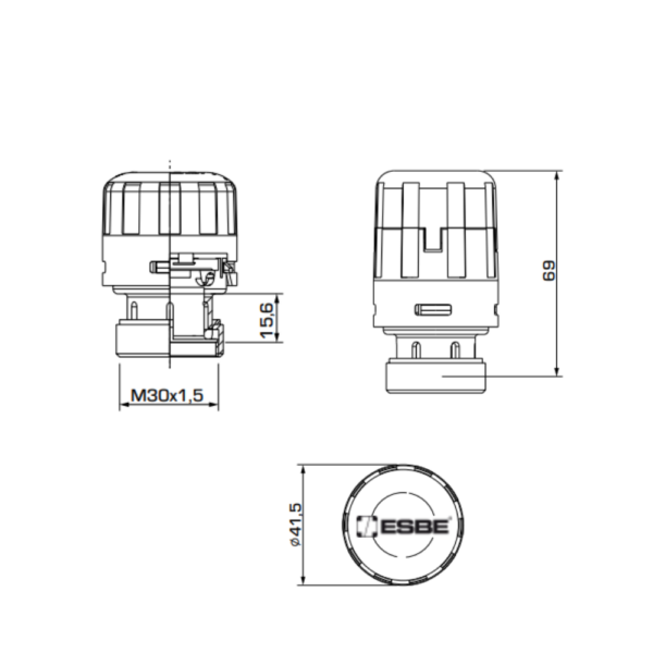 ESBE ALG438 Proportional Actuator 24V 140N (22500300) - Image 2