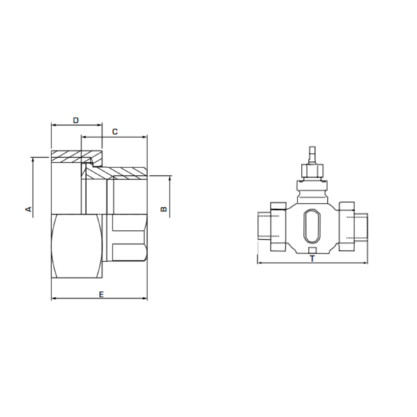 ESBE KTB112 Connection Kit Thread DN15 (26100700) - Image 2