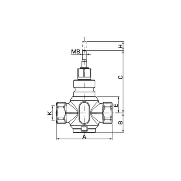 ESBE VLA121 RP1" 2-Way Control Valve PN16 10 Kvs (21150500) - Image 2