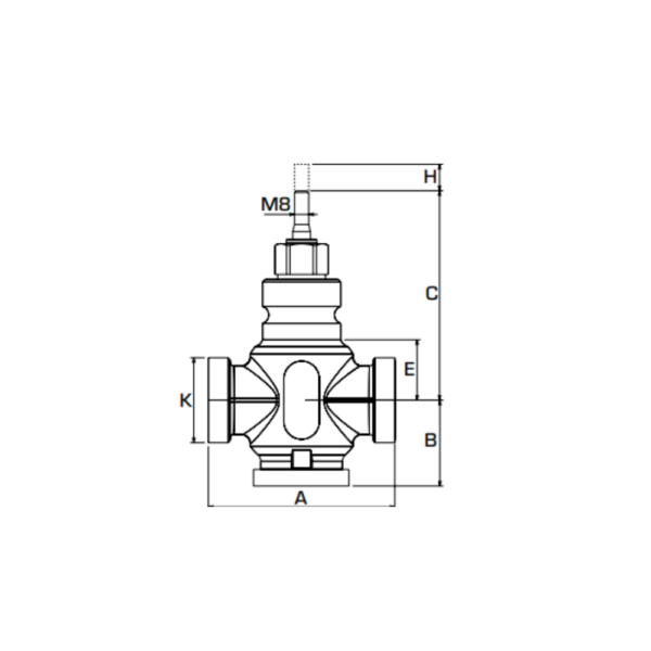 ESBE VLE132 PN16 G1" 3-Way Control Valve 4 Kvs (21251500) - Image 2