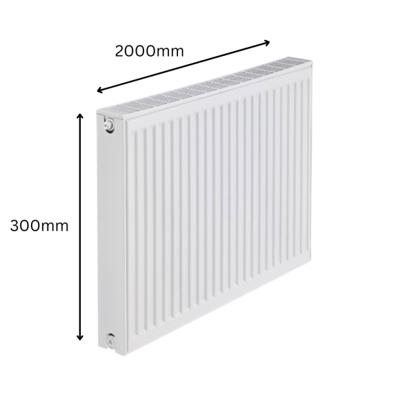 Henrad Single Convector Radiator 300mm x 2000mm (Type 11/K1)