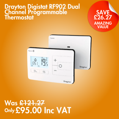 Drayton Digistat RF902 Dual Channel Programmable Thermostat