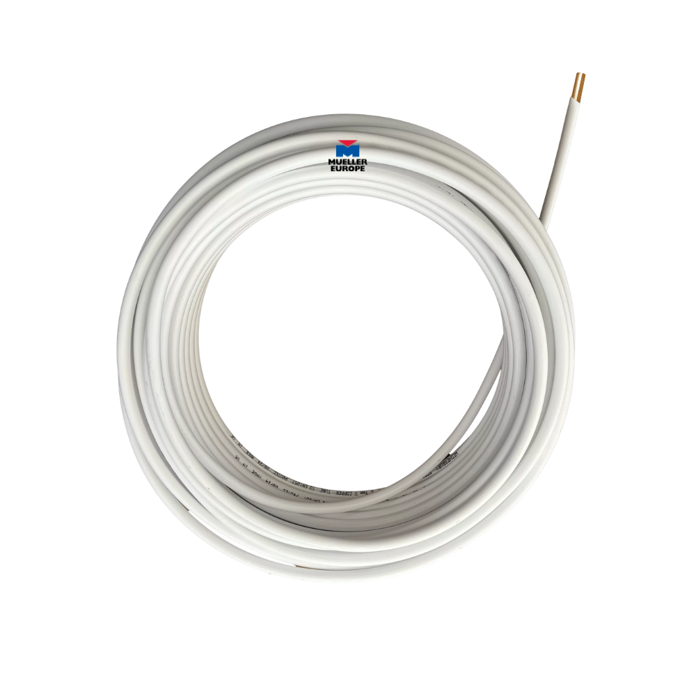10mm x 50m White Plastic Coated Copper Tube Coil – Table W (Soft) – Wednesbury W010C‑50PW