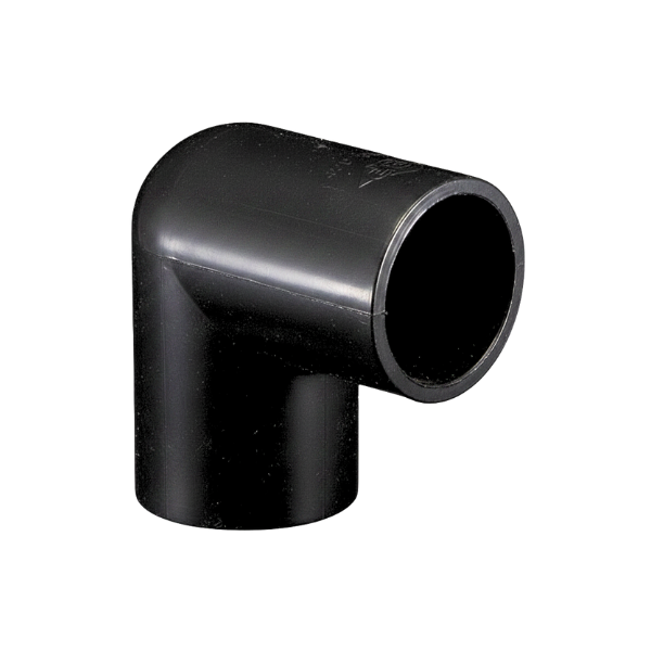 20mm Solvent Weld 90° Overflow Elbow Black