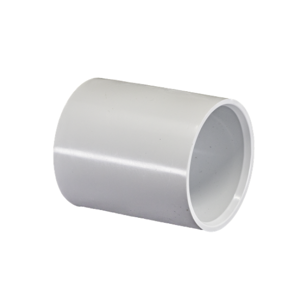 40mm Solvent Weld Coupling 1.5" White